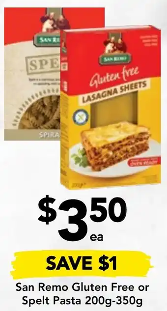 Drakes San Remo Gluten Free or Spelt Pasta 200g-350g offer