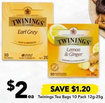 Drakes Twinings Tea Bags 10 Pack 12g-25g offer
