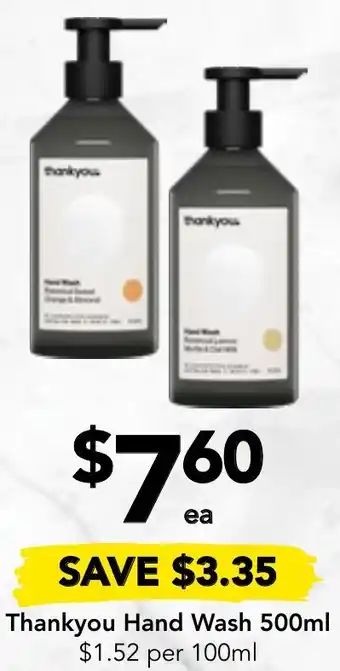 Drakes Thankyou Hand Wash 500ml offer