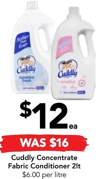 Drakes Cuddly Concentrate Fabric Conditioner 2lt offer