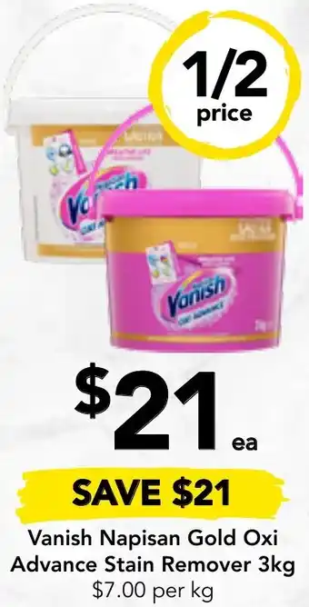 Drakes Vanish Napisan Gold Oxi Advance Stain Remover 3kg offer