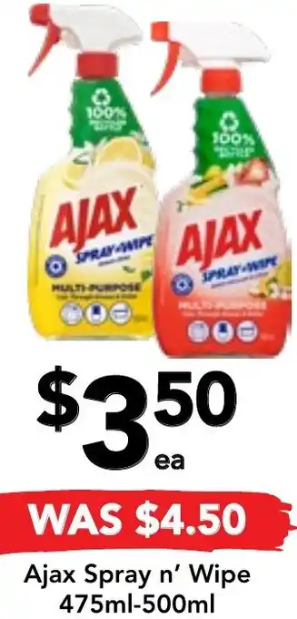Drakes Ajax Spray n' Wipe 475ml-500ml offer