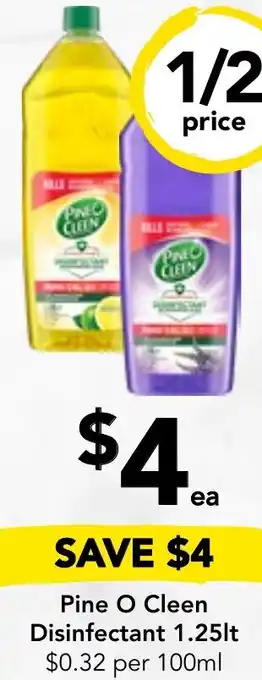 Drakes Pine O Cleen Disinfectant 1.25lt offer