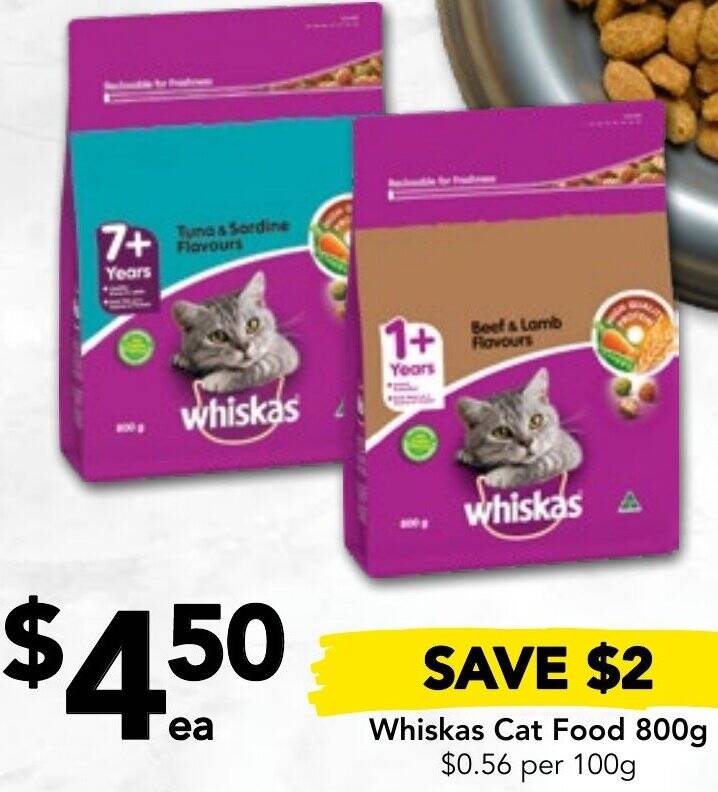 Whiskas Cat Food 800g offer at Drakes