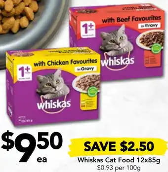 Drakes Whiskas Cat Food 12x85g offer