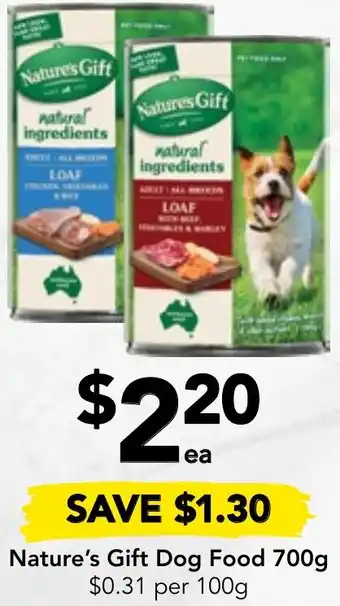 Drakes Nature's Gift Dog Food 700g offer