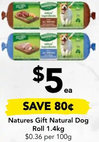 Natures Gift Natural Dog Roll 1.4kg