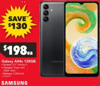 Harvey Norman Galaxy A04s 128GB offer