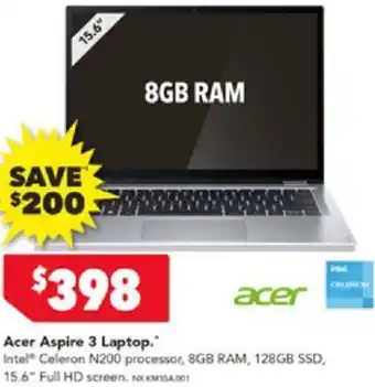 Harvey Norman Acer Aspire 3 Laptop offer