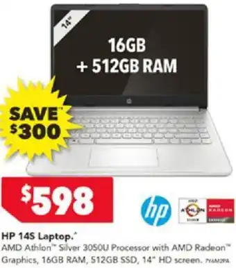 Harvey Norman HP 14S Laptop offer