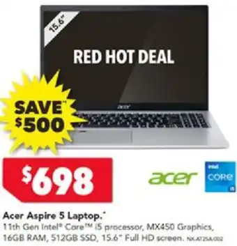 Harvey Norman Acer Aspire 5 Laptop offer