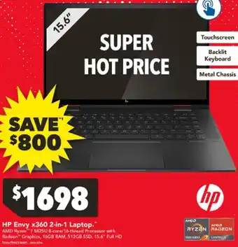 Harvey Norman HP Envy x360 2-in-1 Laptop offer