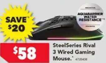 Harvey Norman SteelSeries Rival 3 Wired Gaming Mouse offer