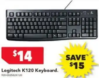 Harvey Norman Logitech K120 Keyboard offer