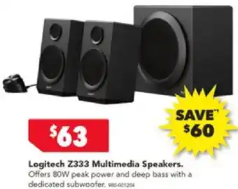 Harvey Norman Logitech Z333 Multimedia Speakers offer