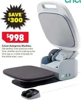Harvey Norman Cricut Autopress Machine offer