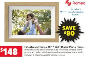 Harvey Norman FotoStream Frameo 10.1" Wi-Fi Digital Photo Frame offer