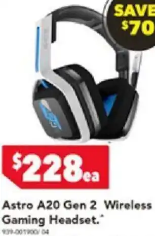 Harvey Norman Astro A20 Gen 2 Wireless Gaming Headset offer