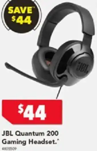 Harvey Norman JBL Quantum 200 Gaming Headset offer