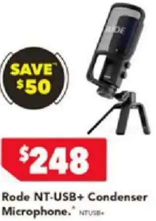 Harvey Norman Rode NT-USB+ Condenser Microphone offer
