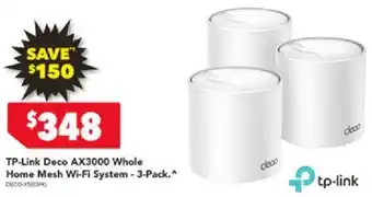 TP-Link Deco AX3000 Whole Home Mesh Wi-Fi System - 3-Pack
