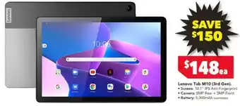 Harvey Norman Lenovo Tab M10 (3rd Gen) offer