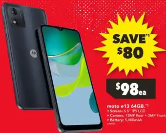 Harvey Norman moto e13 64GB offer