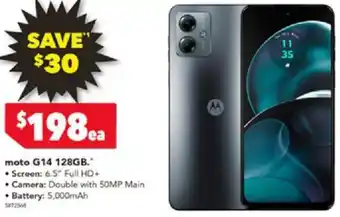 Harvey Norman moto G14 128GB offer