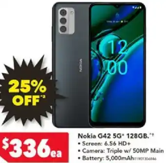 Harvey Norman Nokia G42 5G 128GB offer