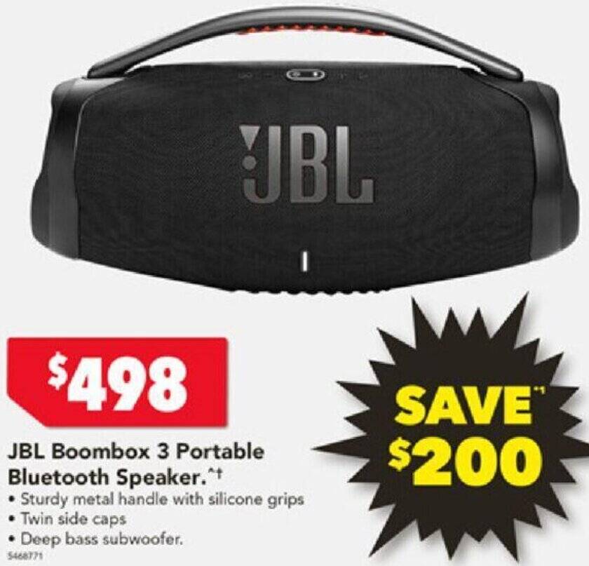JBL Boombox 3 Portable Bluetooth Speaker offer at Harvey Norman