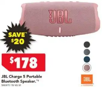 Harvey Norman JBL Charge 5 Portable Bluetooth Speaker offer