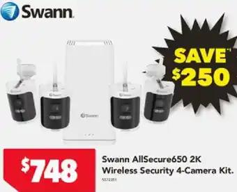Swann AllSecure650 2K Wireless Security 4-Camera Kit