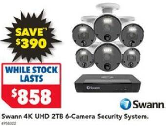 Harvey Norman Swann 4K UHD 2TB 6-Camera Security System offer