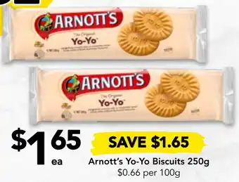 Drakes Arnott's Yo-Yo Biscuits 250g offer