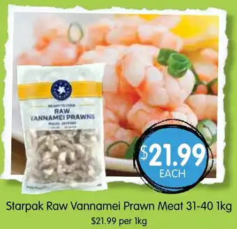 Spudshed Starpak Raw Vannamei Prawn Meat 31-40 1kg offer