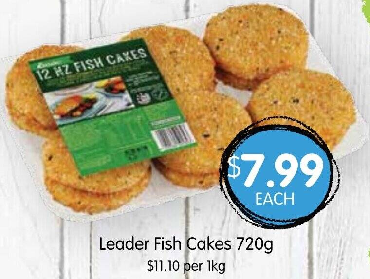 Leader Fish Cakes 720g offer at Spudshed