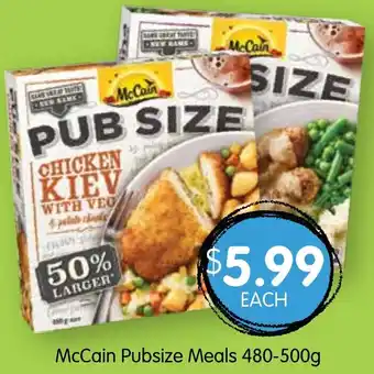 Spudshed McCain Pubsize Meals 480-500g offer