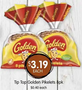 Spudshed Tip Top Golden Pikelets 8pk offer