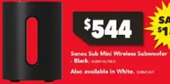 Harvey Norman Sonos Sub Mini Wireless Subwoofer offer