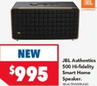 Harvey Norman JBL Authentics 500 Hi-fidelity Smart Home Speaker offer