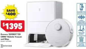 Harvey Norman Ecovacs 'DEEBOT T20 OMNI' Robotic Vacuum offer
