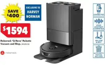 Harvey Norman Roborock 'Q Revo' Robotic Vacuum and Mop offer