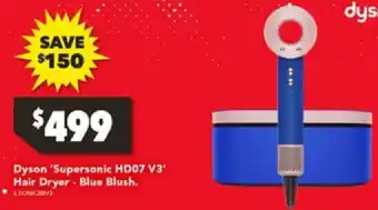 Harvey Norman Dyson 'Supersonic HD07 V3' Hair Dryer - Blue Blush offer