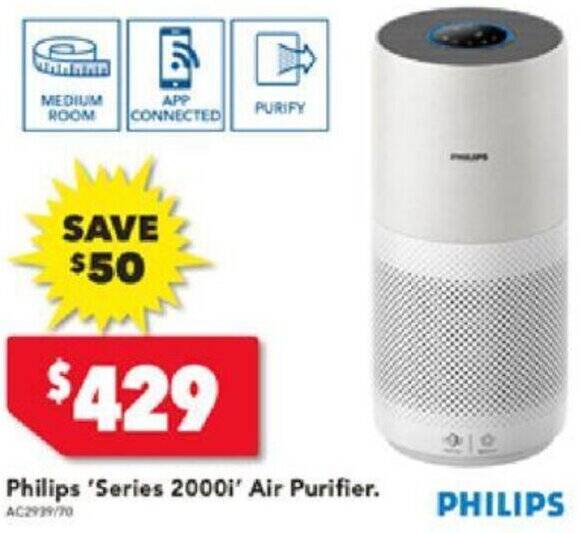 Philips 'Series 2000i' Air Purifier offer at Harvey Norman