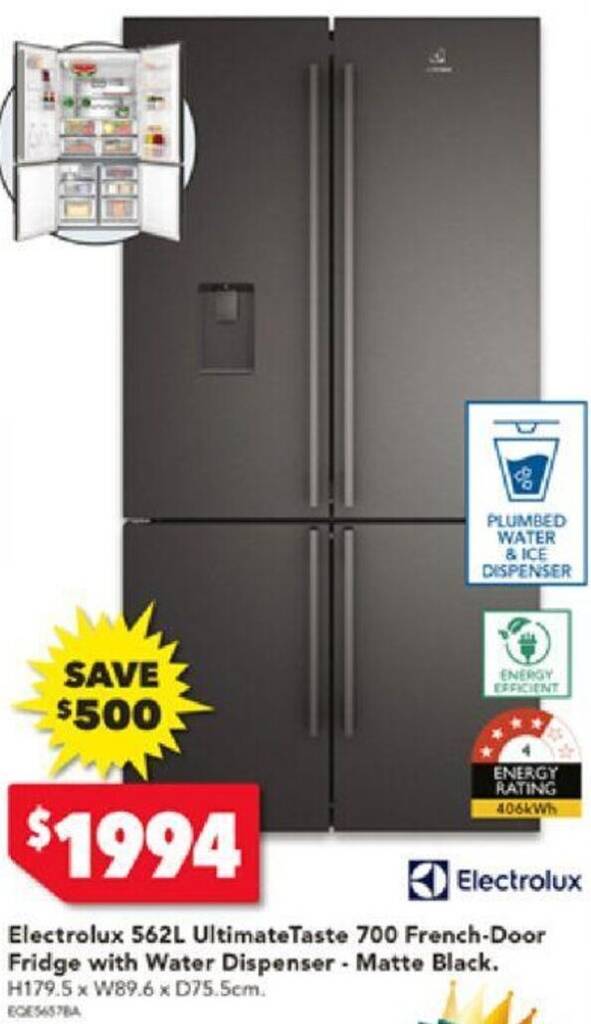 Electrolux 562L UltimateTaste 700 FrenchDoor Fridge with Water