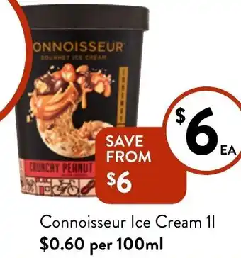 Foodworks Connoisseur Ice Cream 1l offer