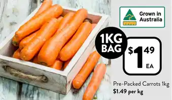 Foodworks Pre-Packed Carrots 1kg offer
