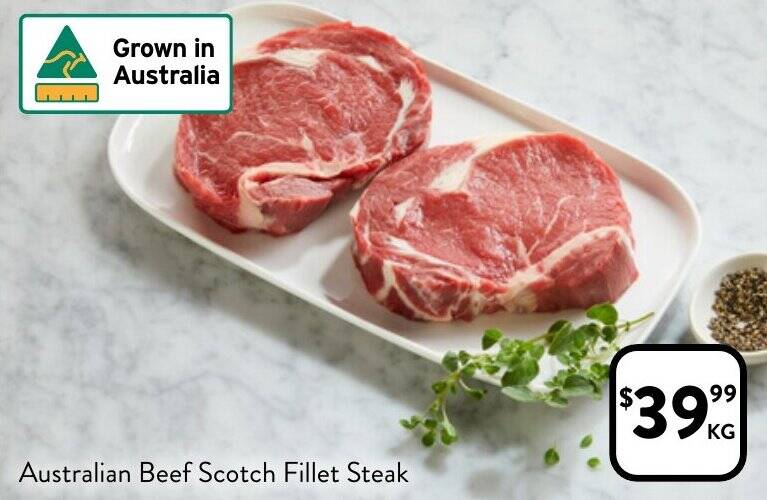 Australian Beef Scotch Fillet Steak offer at Foodworks