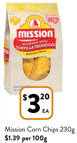 Foodworks Mission Corn Chips 230g offer