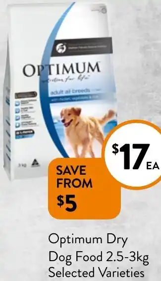 Foodworks Optimum Dry Dog Food 2.5-3kg offer